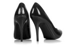 Black high-heel shoes.
